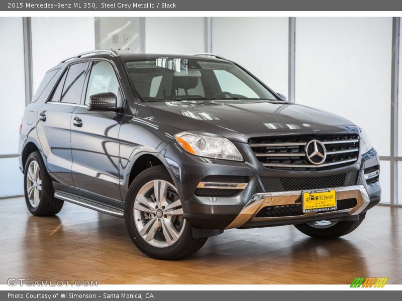 Steel Grey Metallic / Black 2015 Mercedes-Benz ML 350