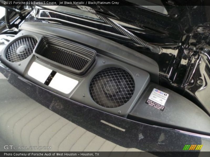 Jet Black Metallic / Black/Platinum Grey 2015 Porsche 911 Turbo S Coupe