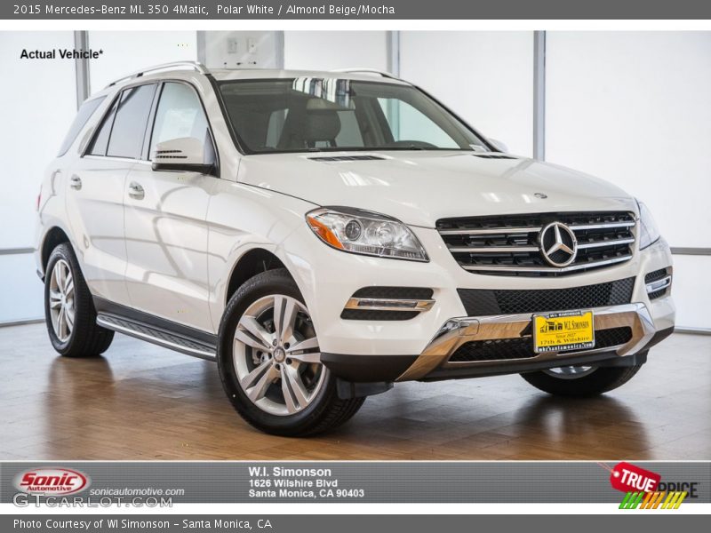 Polar White / Almond Beige/Mocha 2015 Mercedes-Benz ML 350 4Matic