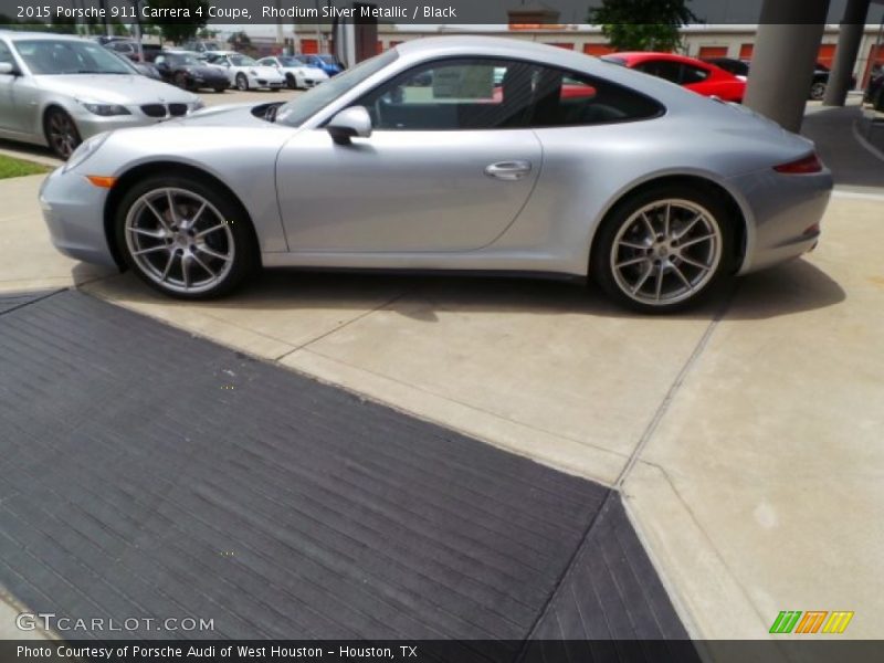 Rhodium Silver Metallic / Black 2015 Porsche 911 Carrera 4 Coupe