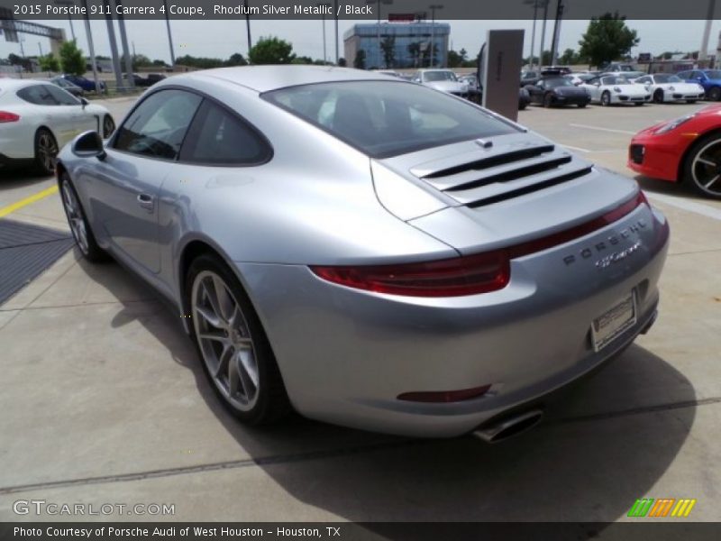 Rhodium Silver Metallic / Black 2015 Porsche 911 Carrera 4 Coupe