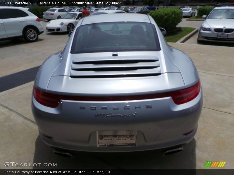 Rhodium Silver Metallic / Black 2015 Porsche 911 Carrera 4 Coupe
