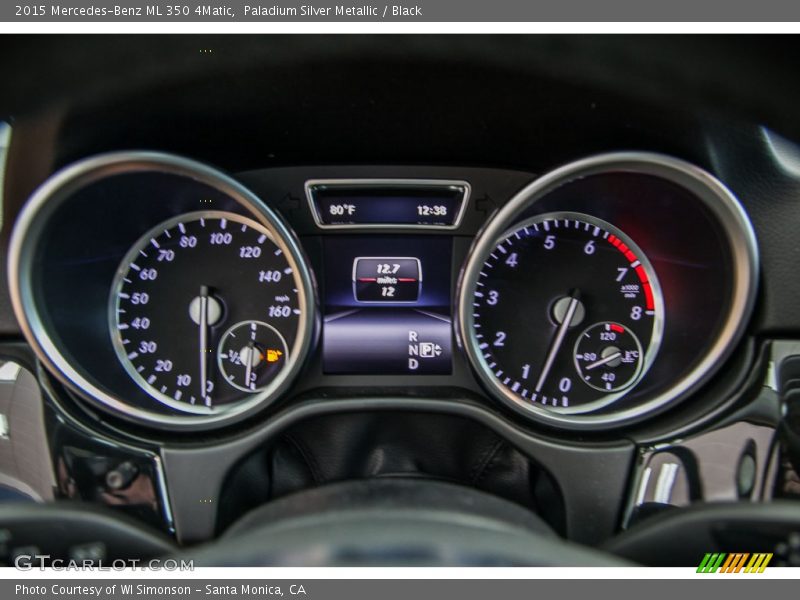 Paladium Silver Metallic / Black 2015 Mercedes-Benz ML 350 4Matic