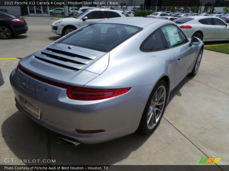 Rhodium Silver Metallic / Black 2015 Porsche 911 Carrera 4 Coupe