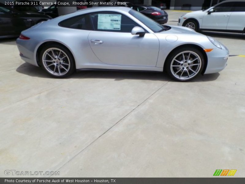 Rhodium Silver Metallic / Black 2015 Porsche 911 Carrera 4 Coupe