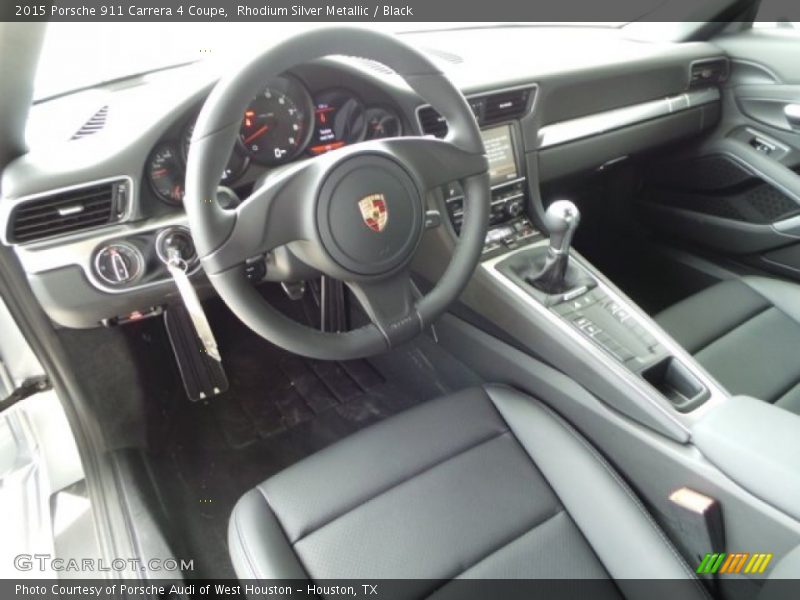Rhodium Silver Metallic / Black 2015 Porsche 911 Carrera 4 Coupe