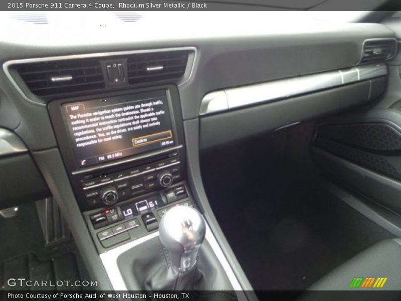 Rhodium Silver Metallic / Black 2015 Porsche 911 Carrera 4 Coupe