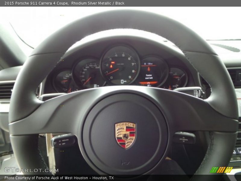 Rhodium Silver Metallic / Black 2015 Porsche 911 Carrera 4 Coupe