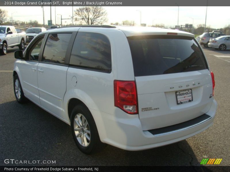 Bright White / Black/Light Graystone 2014 Dodge Grand Caravan SXT