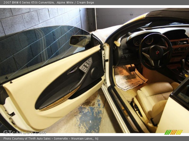 Alpine White / Cream Beige 2007 BMW 6 Series 650i Convertible