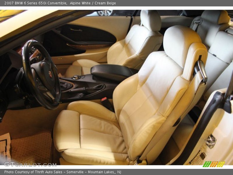 Alpine White / Cream Beige 2007 BMW 6 Series 650i Convertible