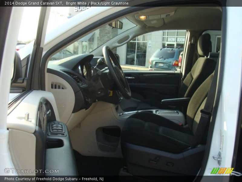 Bright White / Black/Light Graystone 2014 Dodge Grand Caravan SXT