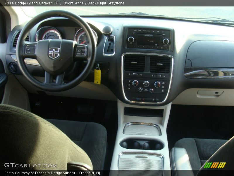 Bright White / Black/Light Graystone 2014 Dodge Grand Caravan SXT