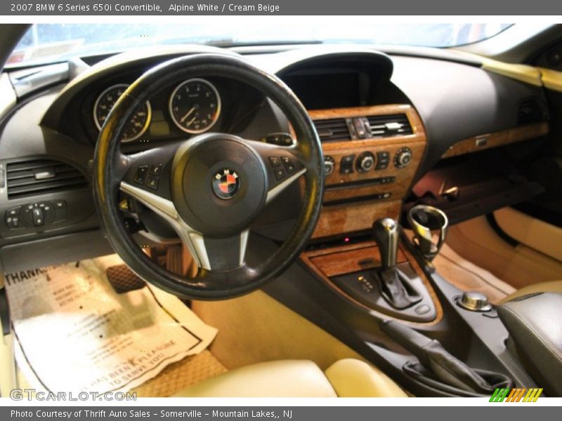 Alpine White / Cream Beige 2007 BMW 6 Series 650i Convertible