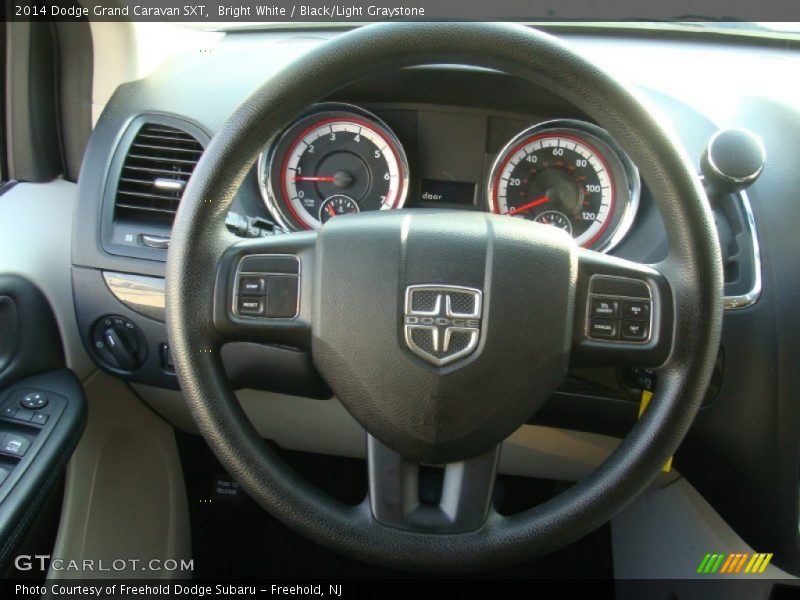 Bright White / Black/Light Graystone 2014 Dodge Grand Caravan SXT