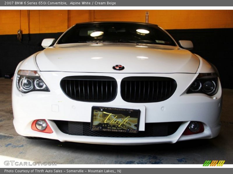 Alpine White / Cream Beige 2007 BMW 6 Series 650i Convertible