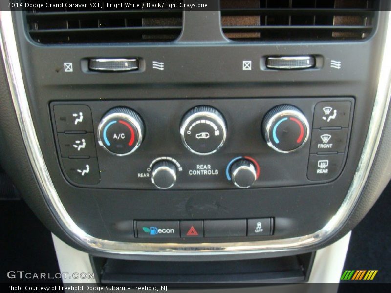 Bright White / Black/Light Graystone 2014 Dodge Grand Caravan SXT