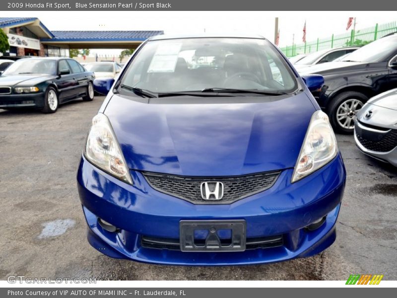 Blue Sensation Pearl / Sport Black 2009 Honda Fit Sport