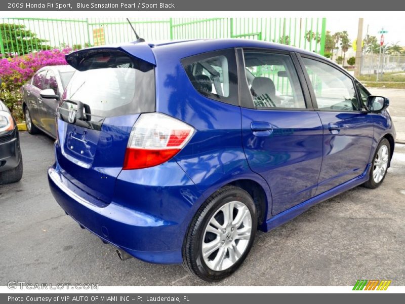 Blue Sensation Pearl / Sport Black 2009 Honda Fit Sport