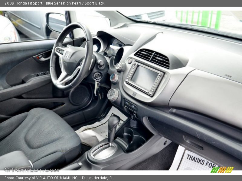 Blue Sensation Pearl / Sport Black 2009 Honda Fit Sport