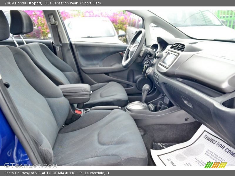 Blue Sensation Pearl / Sport Black 2009 Honda Fit Sport