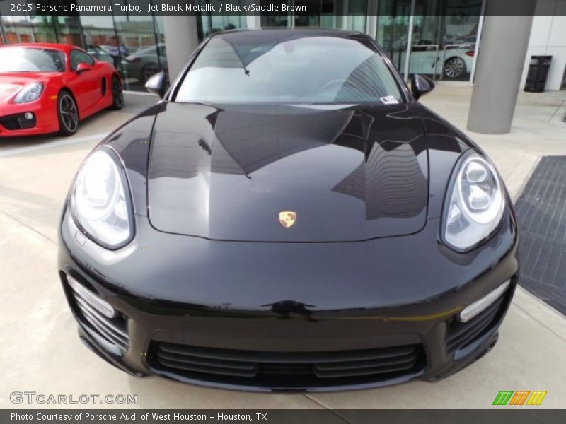 Jet Black Metallic / Black/Saddle Brown 2015 Porsche Panamera Turbo