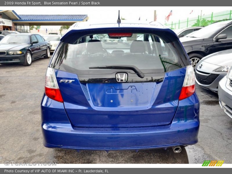Blue Sensation Pearl / Sport Black 2009 Honda Fit Sport