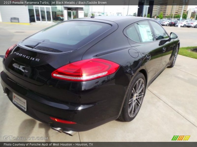 Jet Black Metallic / Black/Saddle Brown 2015 Porsche Panamera Turbo