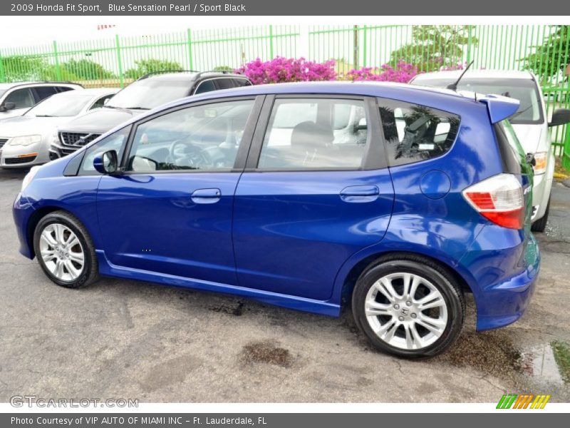 Blue Sensation Pearl / Sport Black 2009 Honda Fit Sport