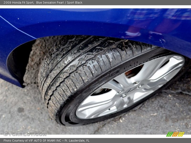 Blue Sensation Pearl / Sport Black 2009 Honda Fit Sport