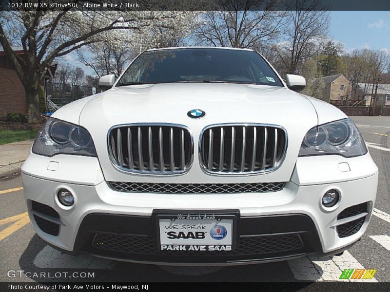 Alpine White / Black 2012 BMW X5 xDrive50i