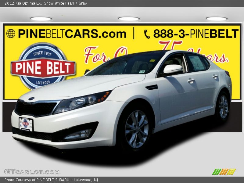 Snow White Pearl / Gray 2012 Kia Optima EX