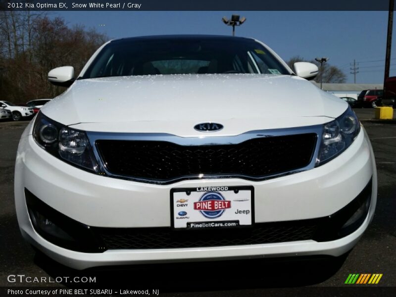 Snow White Pearl / Gray 2012 Kia Optima EX