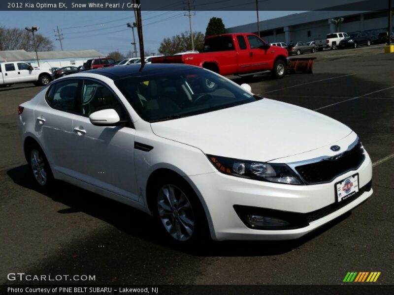 Snow White Pearl / Gray 2012 Kia Optima EX