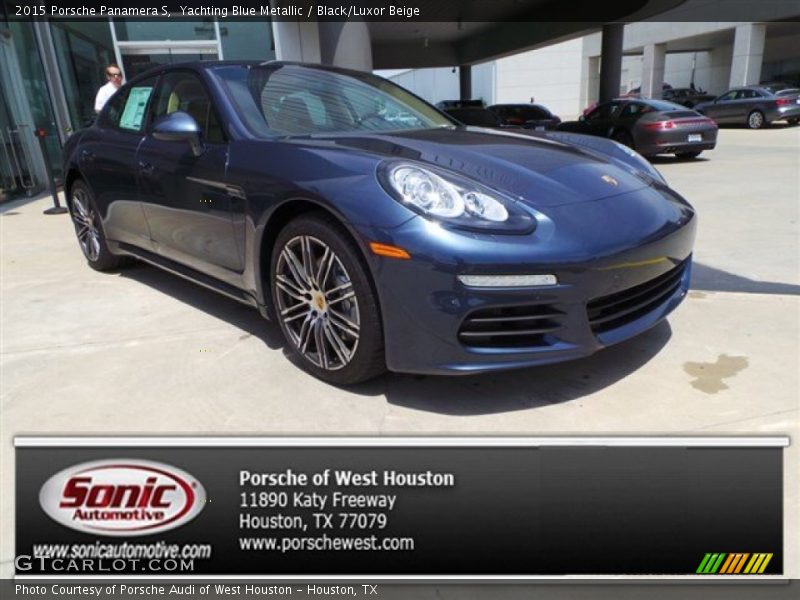 Yachting Blue Metallic / Black/Luxor Beige 2015 Porsche Panamera S