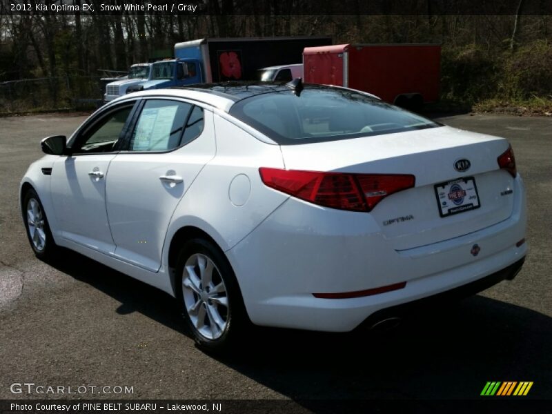 Snow White Pearl / Gray 2012 Kia Optima EX