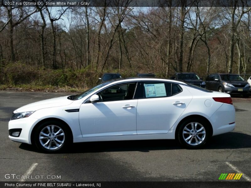 Snow White Pearl / Gray 2012 Kia Optima EX