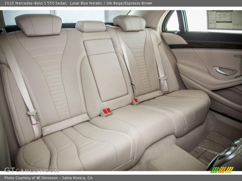 Lunar Blue Metallic / Silk Beige/Espresso Brown 2015 Mercedes-Benz S 550 Sedan