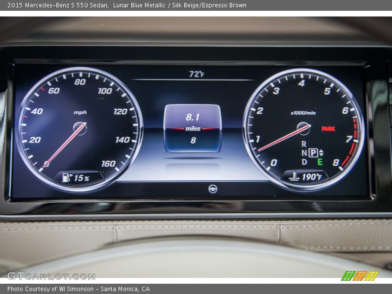  2015 S 550 Sedan 550 Sedan Gauges