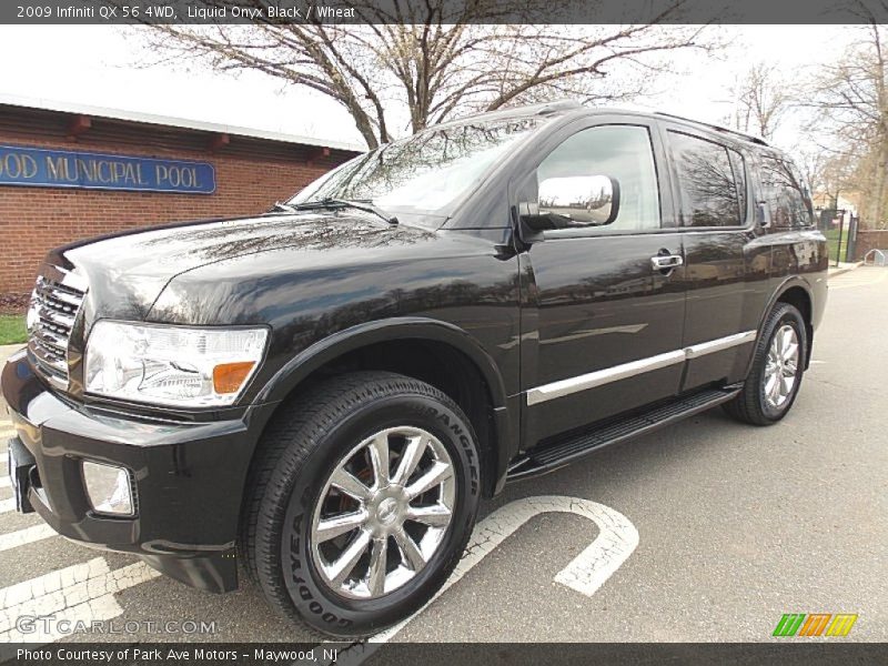 Liquid Onyx Black / Wheat 2009 Infiniti QX 56 4WD