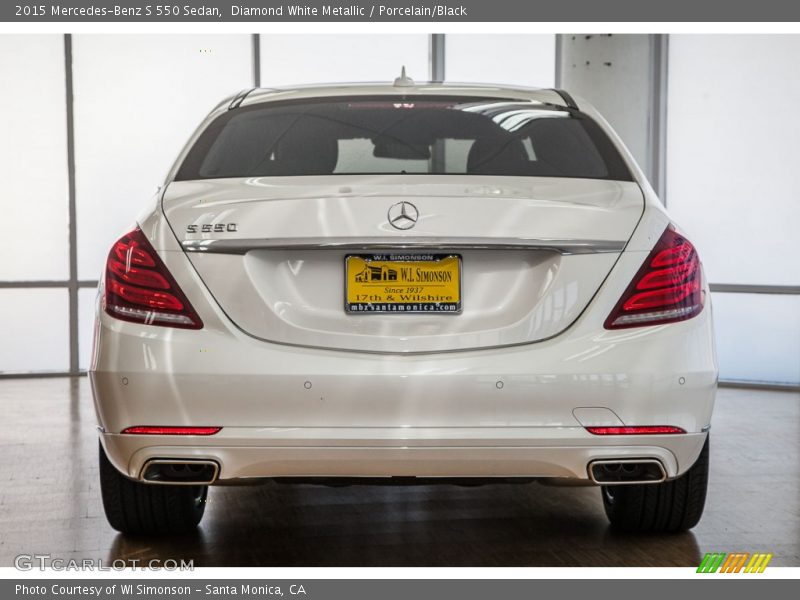 Diamond White Metallic / Porcelain/Black 2015 Mercedes-Benz S 550 Sedan