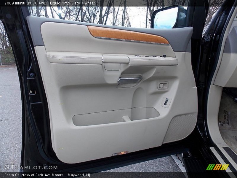 Liquid Onyx Black / Wheat 2009 Infiniti QX 56 4WD