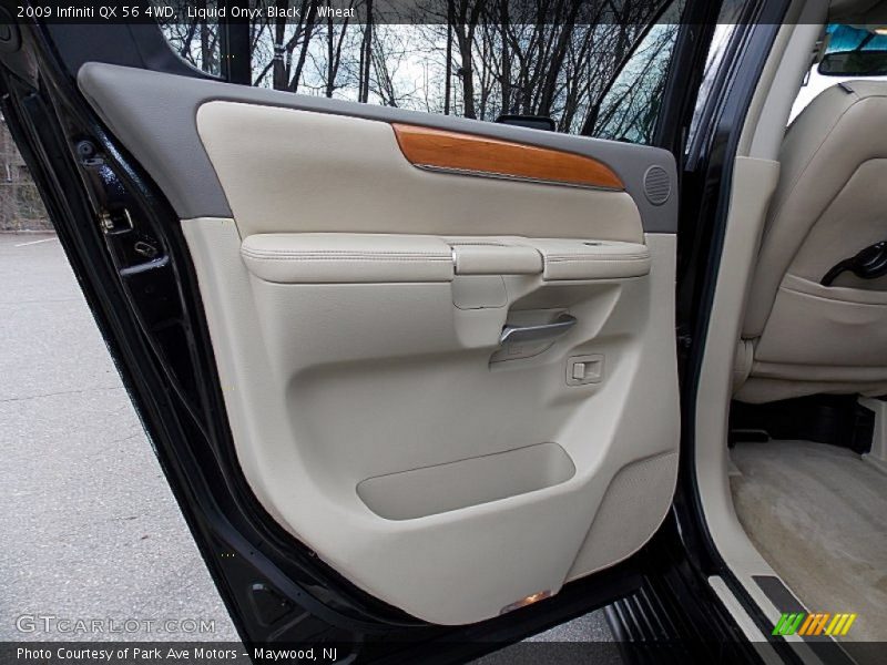 Liquid Onyx Black / Wheat 2009 Infiniti QX 56 4WD
