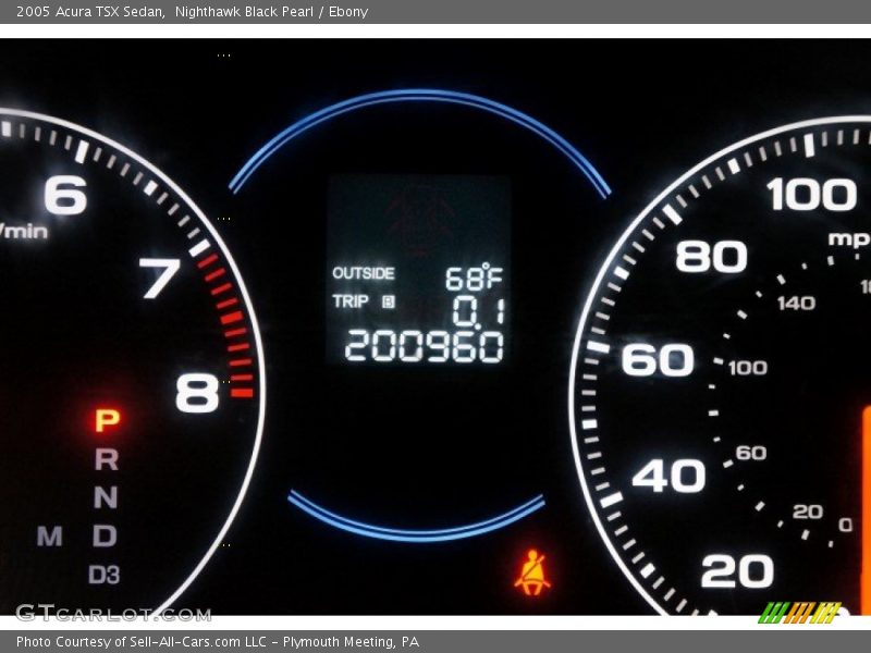 Nighthawk Black Pearl / Ebony 2005 Acura TSX Sedan