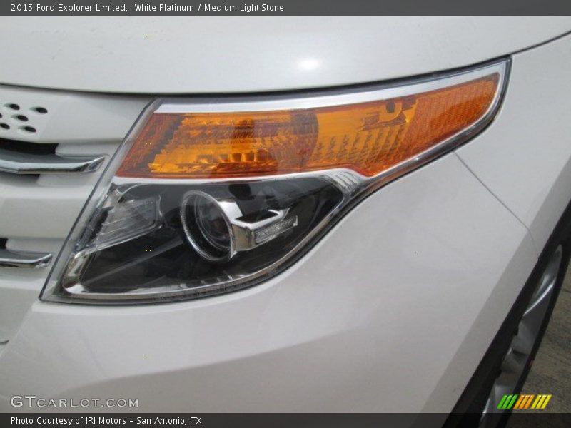 White Platinum / Medium Light Stone 2015 Ford Explorer Limited