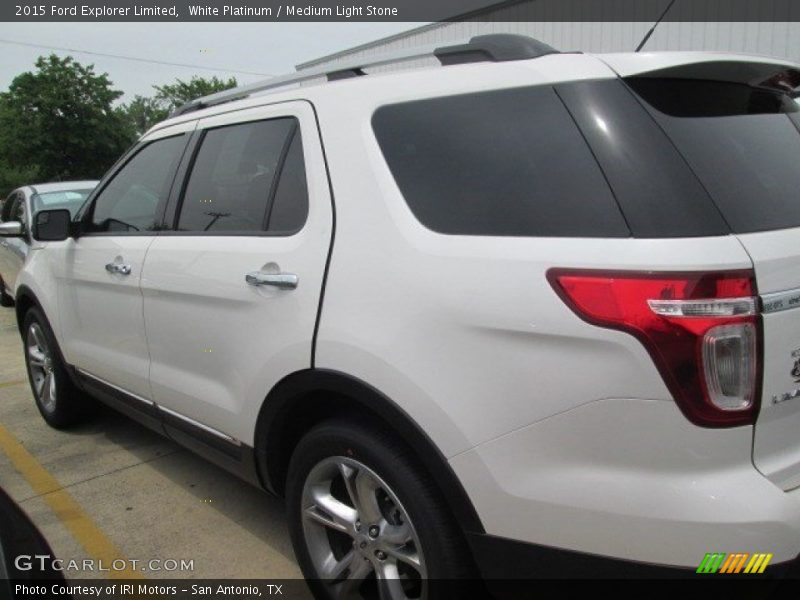 White Platinum / Medium Light Stone 2015 Ford Explorer Limited
