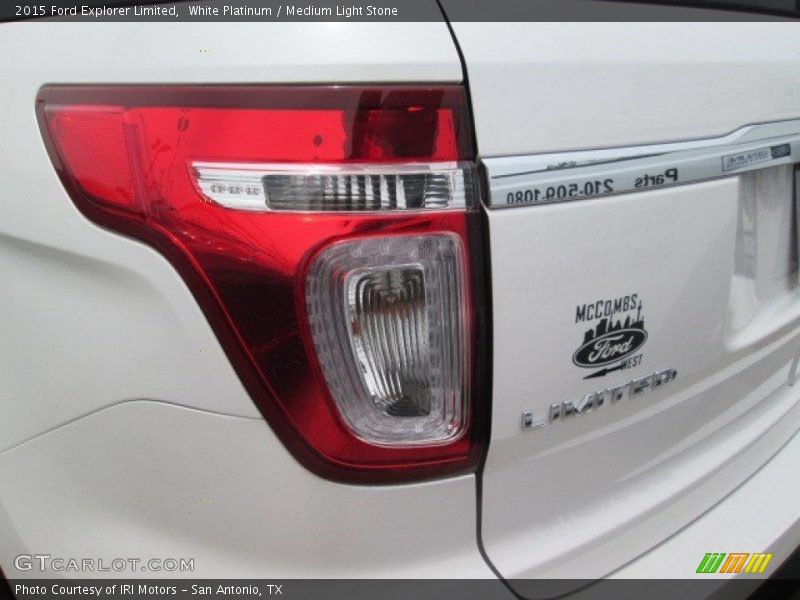White Platinum / Medium Light Stone 2015 Ford Explorer Limited