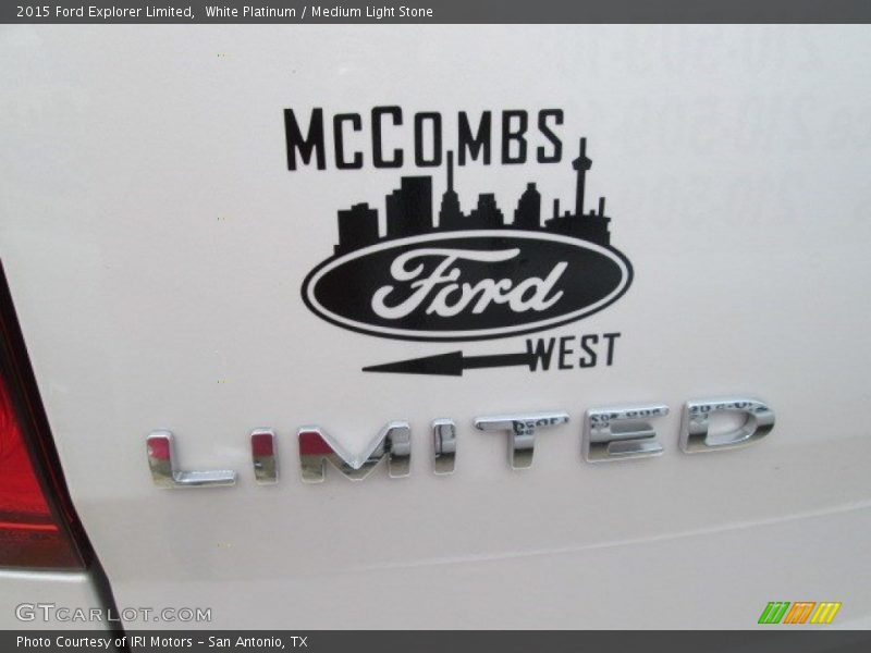 White Platinum / Medium Light Stone 2015 Ford Explorer Limited