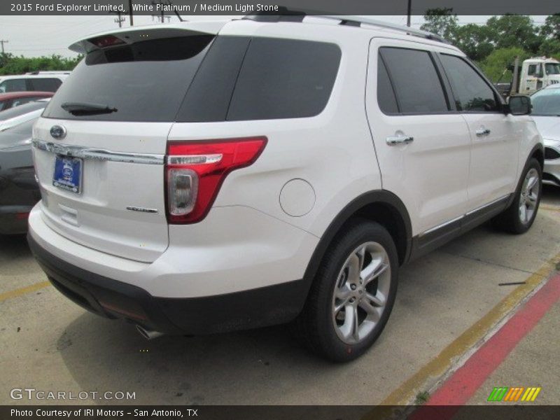 White Platinum / Medium Light Stone 2015 Ford Explorer Limited