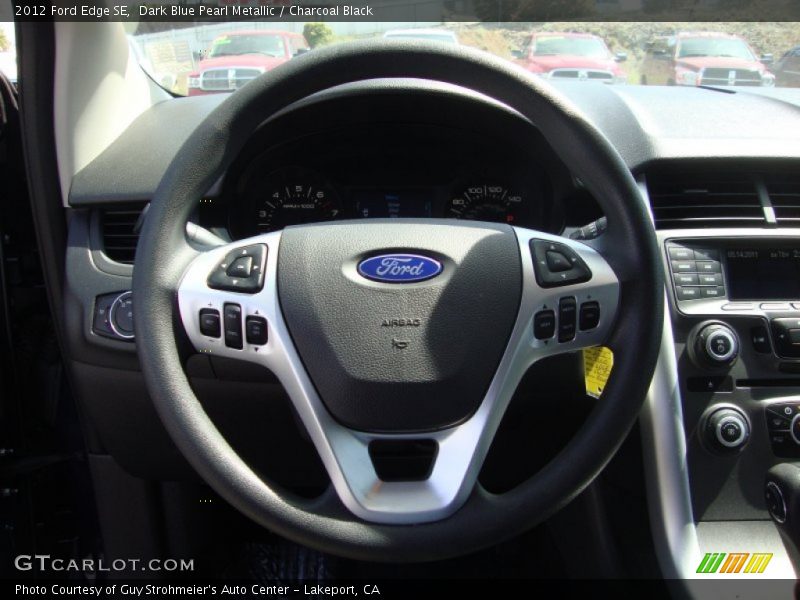 Dark Blue Pearl Metallic / Charcoal Black 2012 Ford Edge SE